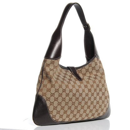 Gucci Monogram Web Jackie O Bouvier Hobo Dark Brown 3 of 7