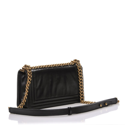 Chanel Glazed Calfskin Medium Boy Flap Black 3 of 11