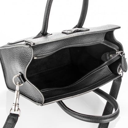 Celine Drummed Calfskin Nano Luggage Black 5 of 6