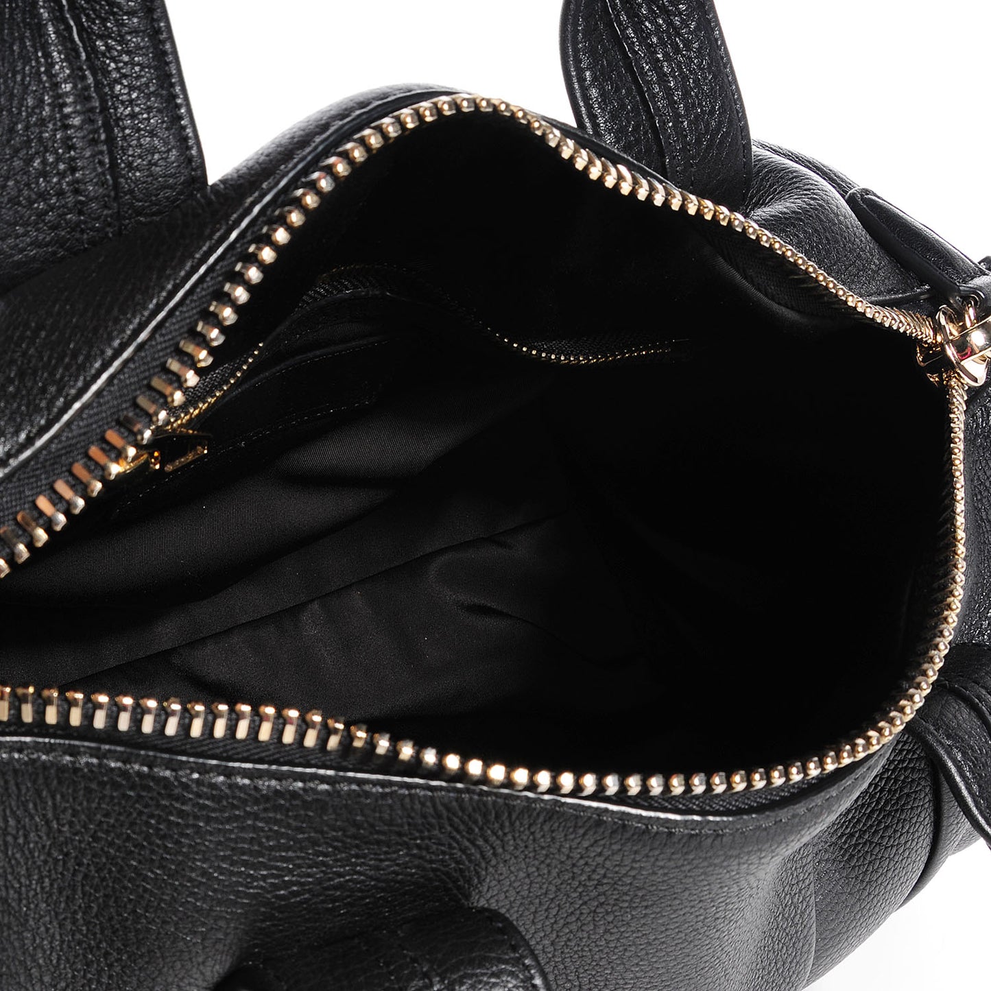 Lambskin Rocco Duffel Black w Pale Gold Hardware