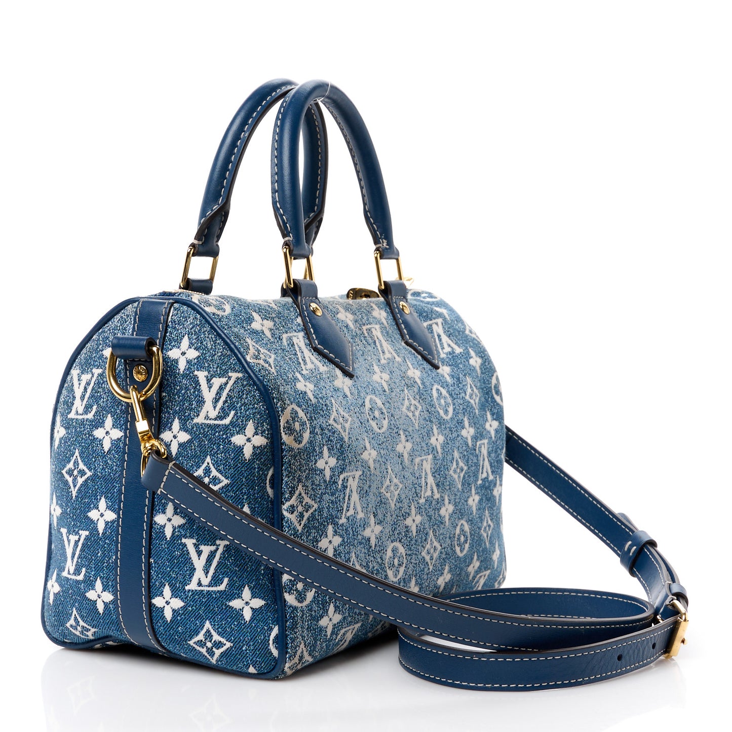 Monogram Jacquard Denim Speedy Bandouliere 25 Bleu