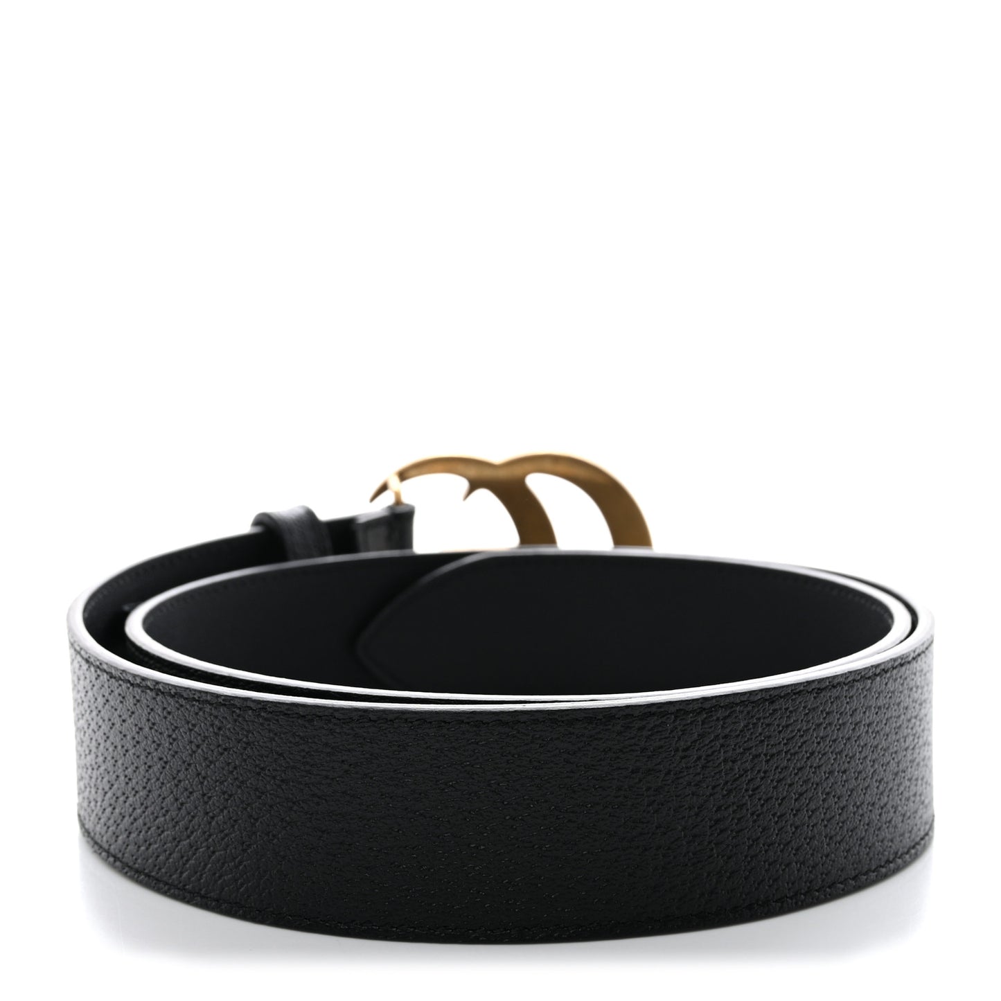 Textured Calfskin Double G 40mm Belt 85 34 Black