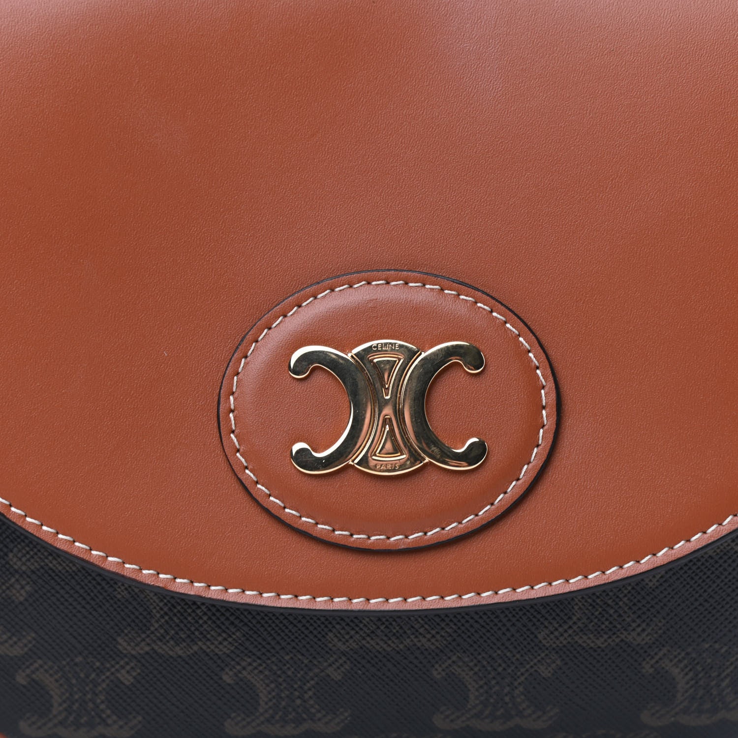 Celine Calfskin Triomphe Besace Tan 9 of 9