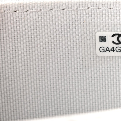 Chanel Metallic Goatskin Quilted Crystal CC Walk Of Fame Clutch With Chain Silver 9 of 13
