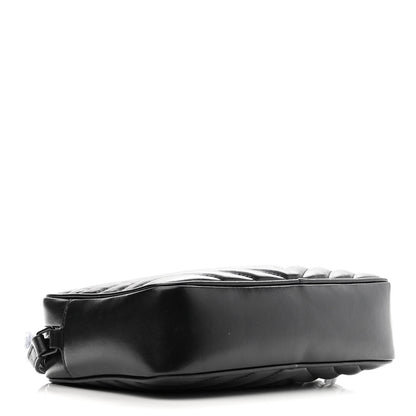 Saint Laurent Calfskin Matelasse Monogram Monochrome Lou Camera Bag Black 3 of 10
