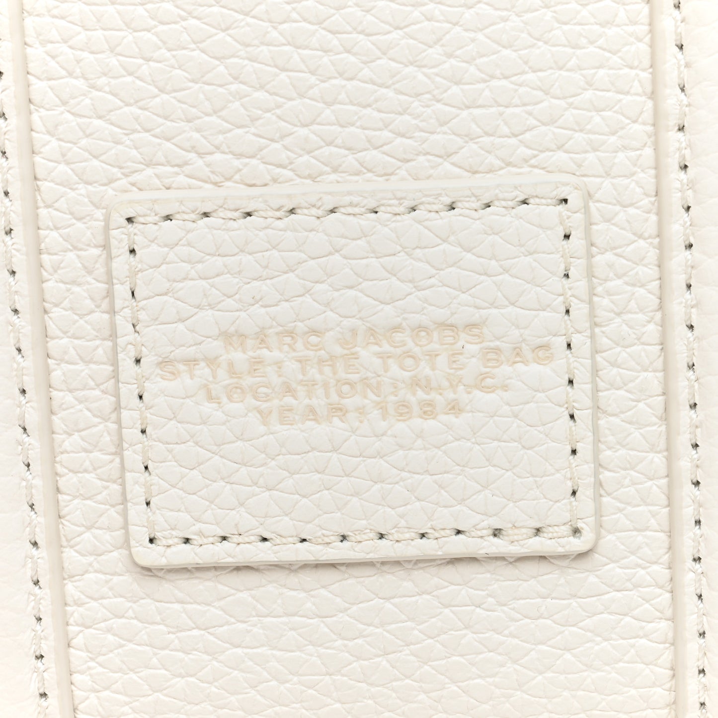Grained Calfskin Micro The Tote Bag Cotton Silver