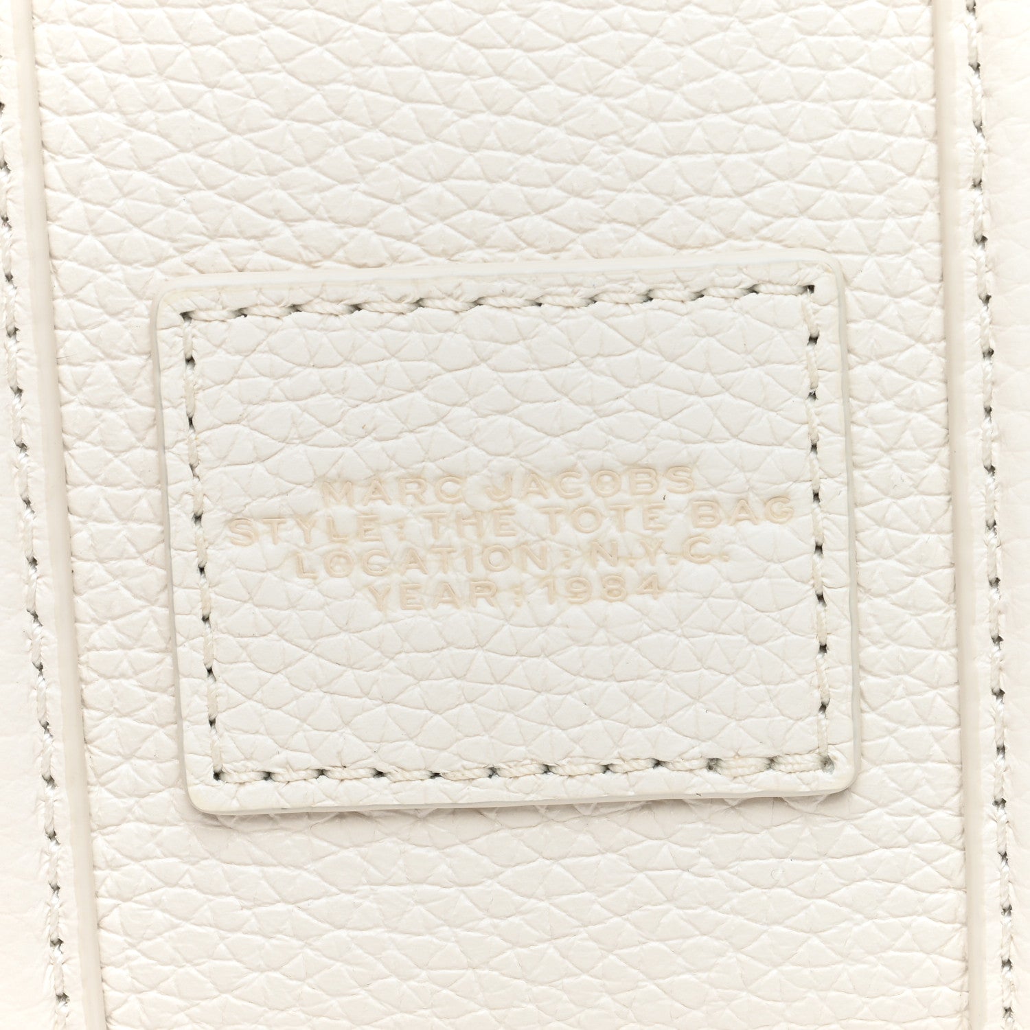 Marc Jacobs Grained Calfskin Micro The Tote Bag Cotton Silver 6 of 10