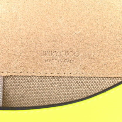 Jimmy Choo Patent Calfskin Micro Varenne Top Handle Satchel Neon Citron 6 of 13