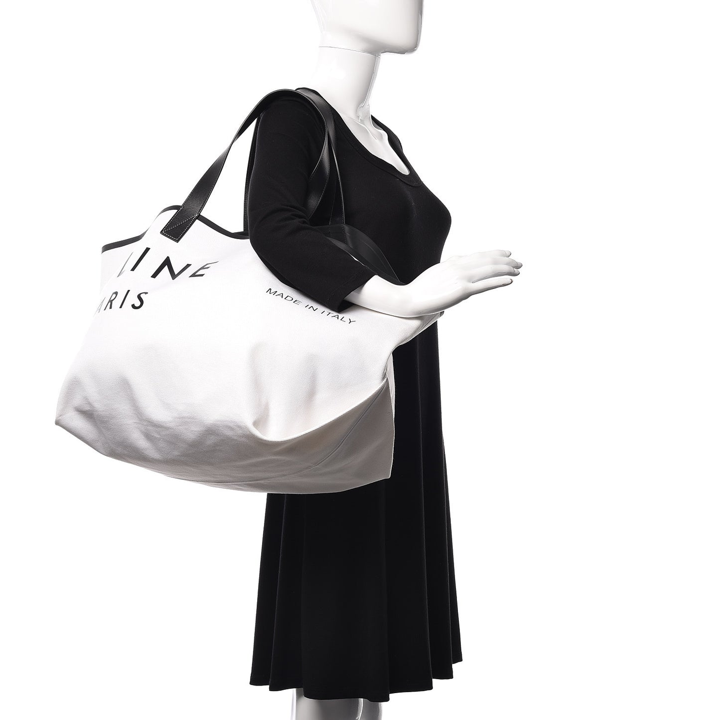 Textile Medium Made In Tote Black White