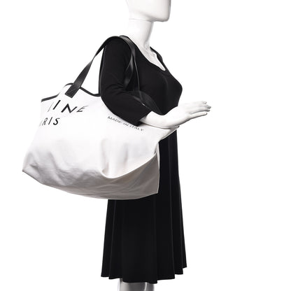 Celine Textile Medium Made In Tote Black White 2 of 15