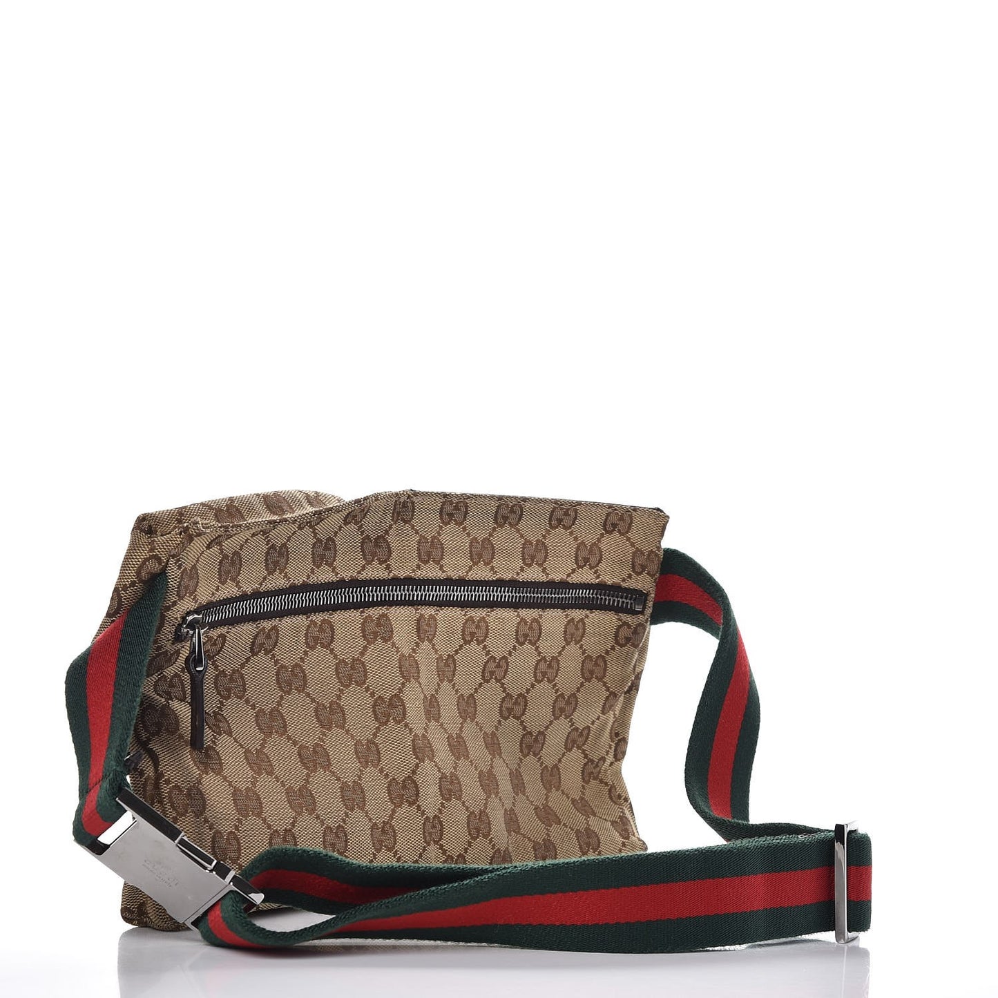 Monogram Web Belt Bag Dark Brown