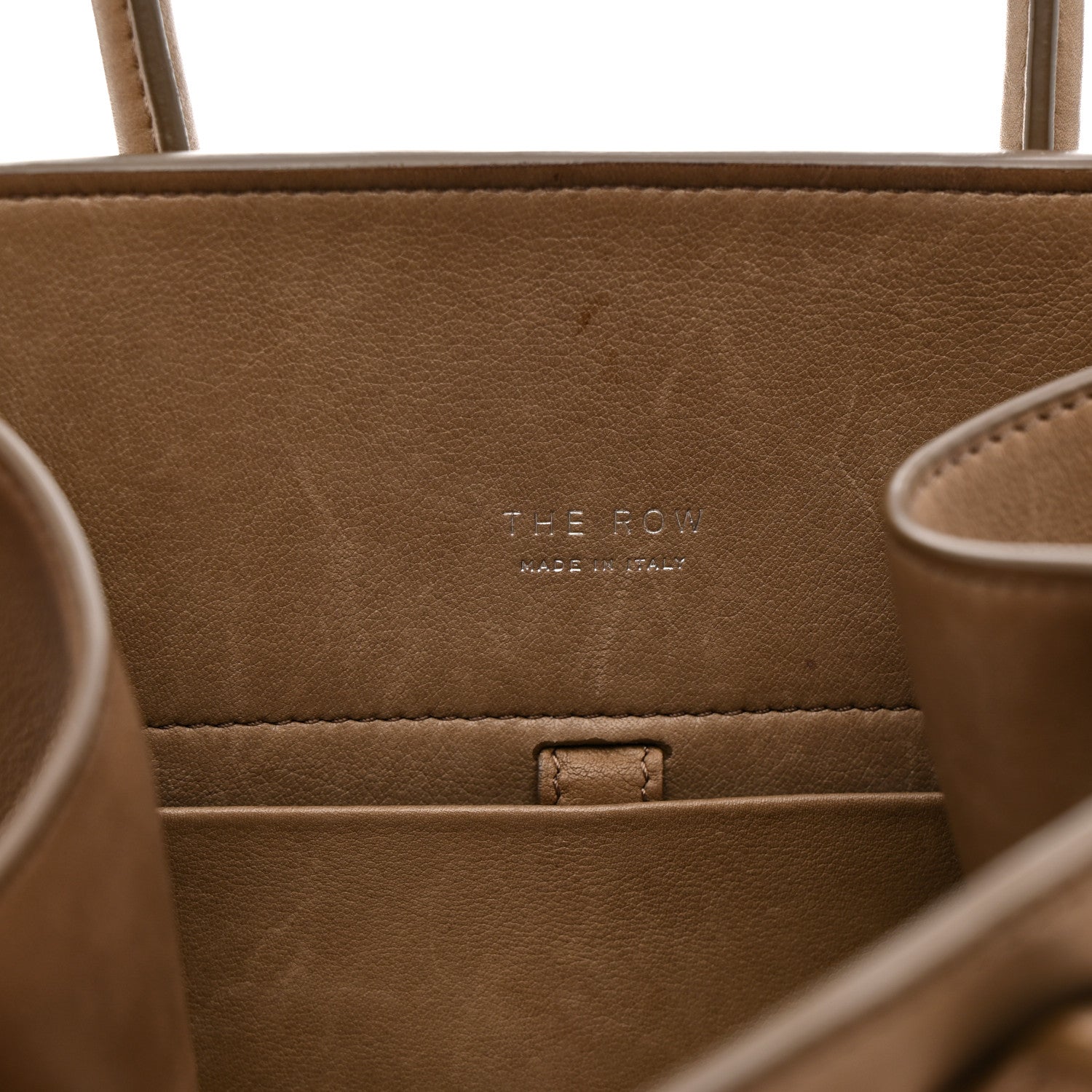 The Row Polished Saddle Calfskin Soft Margaux 10 Bag Mouse Grey 6 of 14