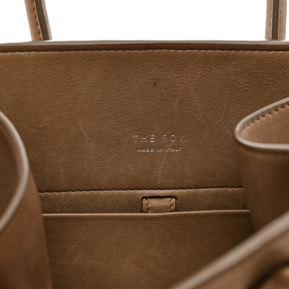 The Row Polished Saddle Calfskin Soft Margaux 10 Bag Mouse Grey 6 of 14