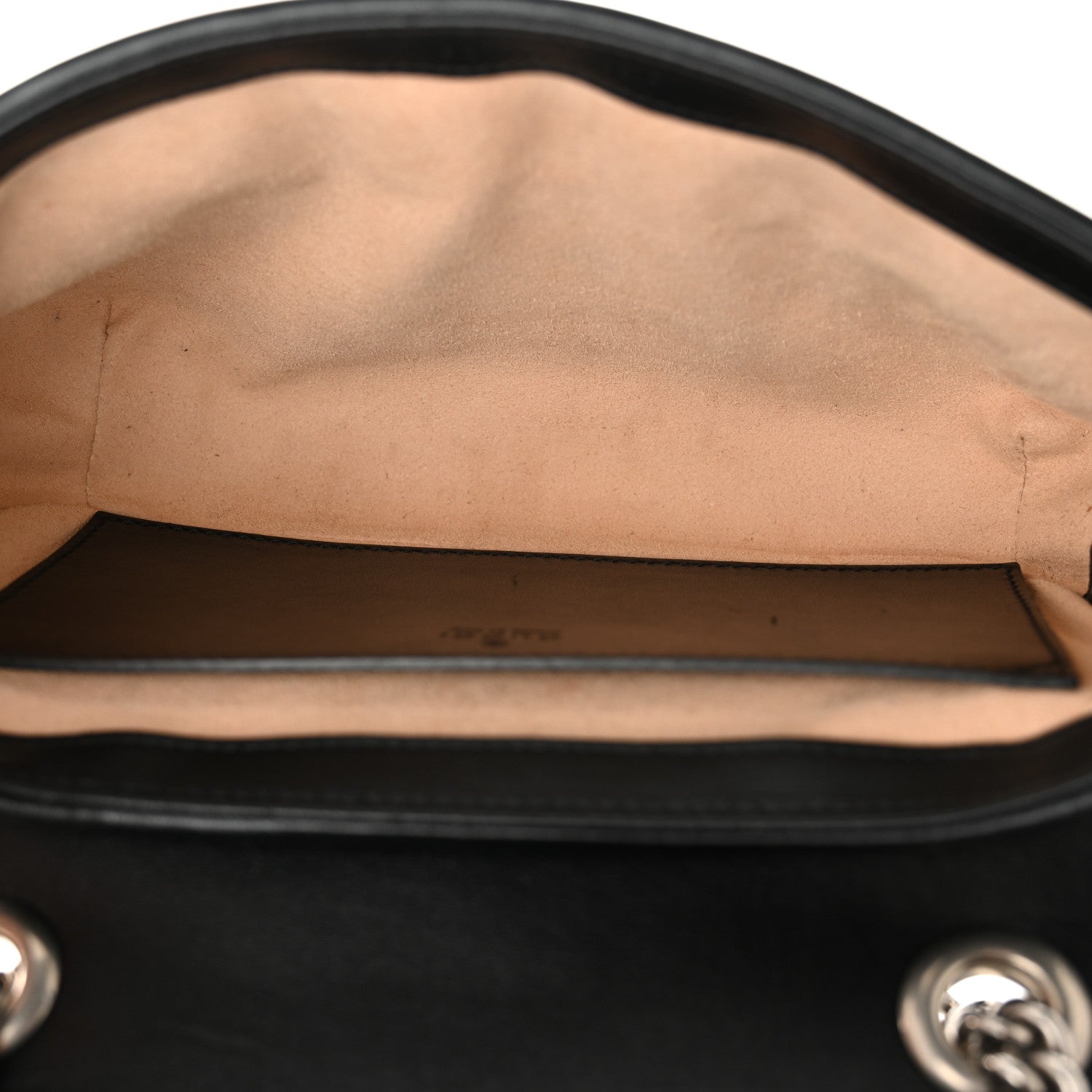 Gucci Calfskin Matelasse Aria Mini GG Marmont Shoulder Bag Black 5 of 10