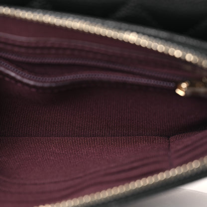 Chanel Caviar Quilted Flap Phone Holder With Chain Black 6 of 14