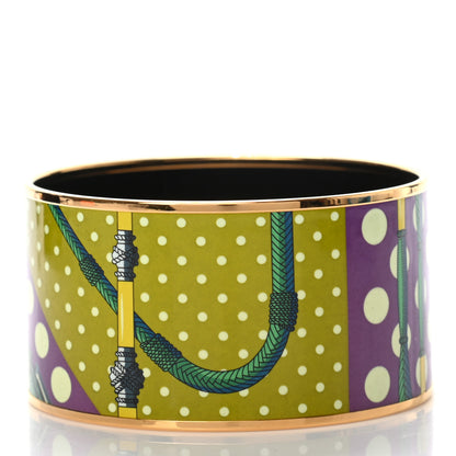 Hermes Enamel Printed Extra Wide Clic Clac a Pois Bracelet 65 3 of 5