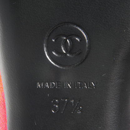 Chanel Patent Cap Toe Happy Hippie Boots 37.5 Multicolor 6 of 7