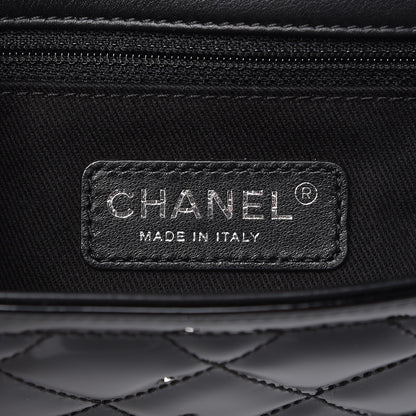 Chanel Patent Quilted Large Coco Shine Flap Black 7 of 9