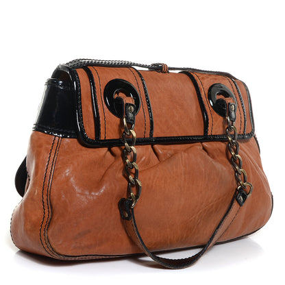 Fendi Nappa Patent B Bag Osso Black 3 of 9