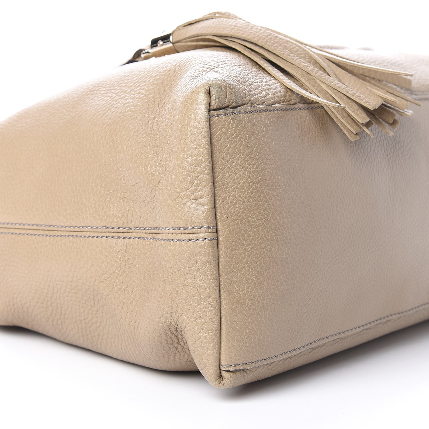 Gucci Pebbled Calfskin Medium Soho Chain Shoulder Bag Beige 8 of 12