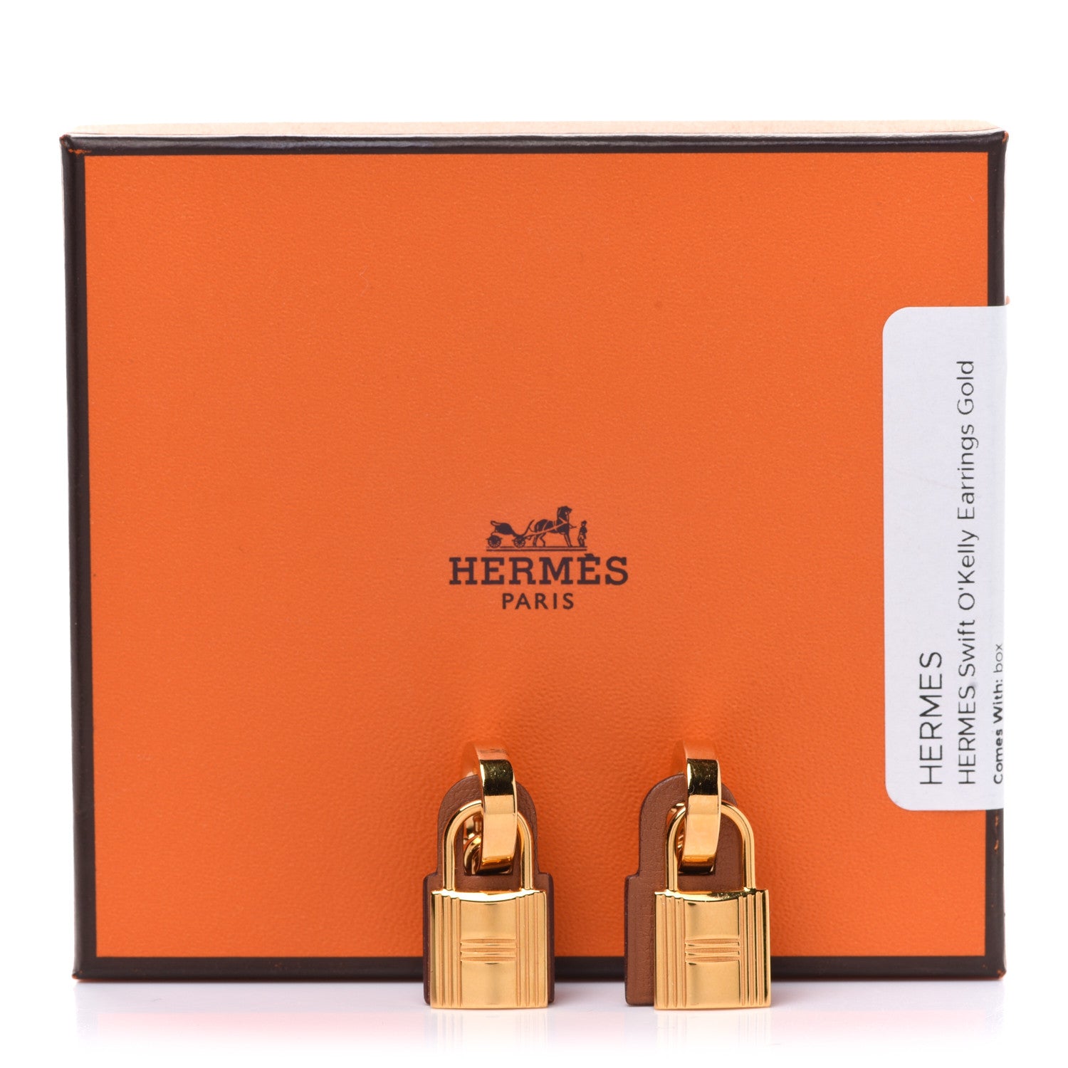 Hermes Swift O'Kelly Earrings Gold 6 of 6