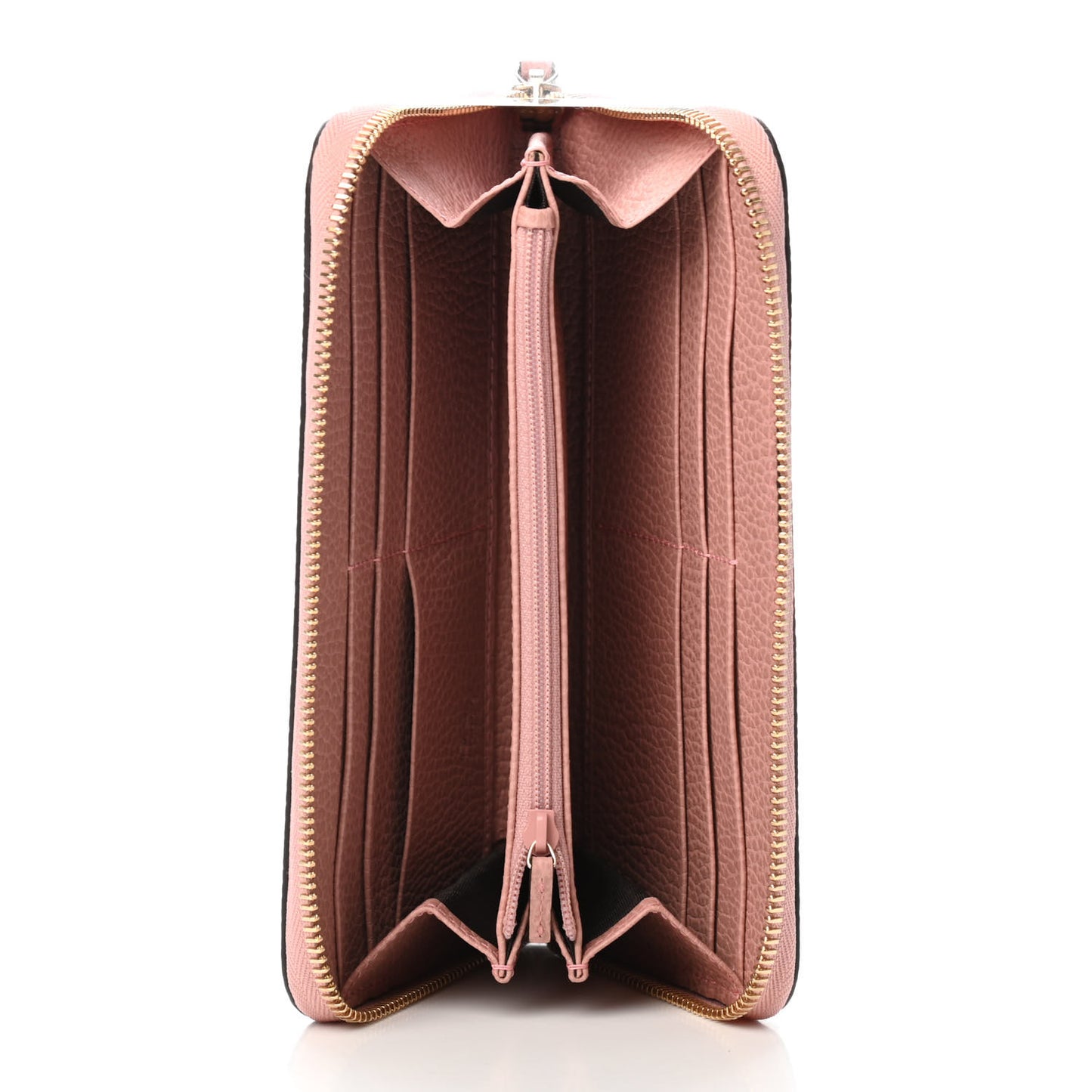 Dollar Calfskin GG Zip Around Wallet Soft Pink