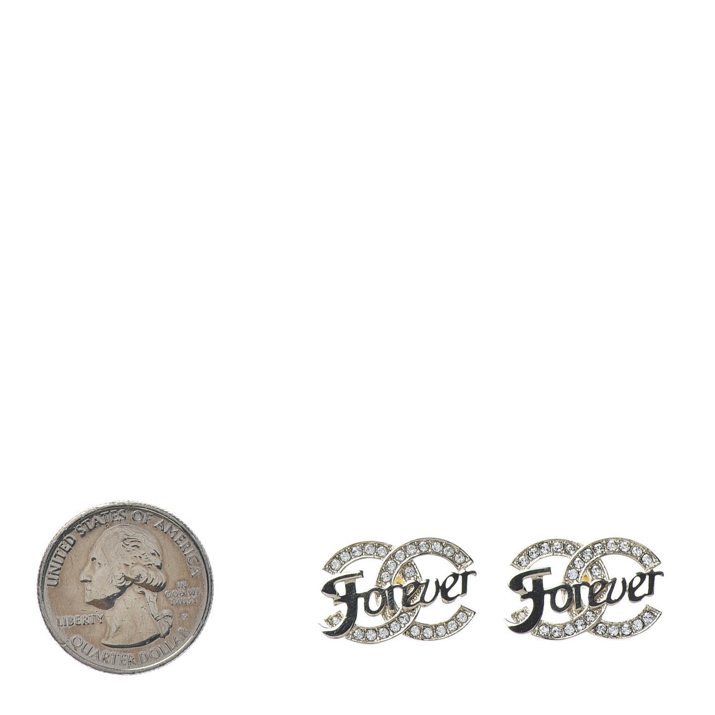Crystal CC Forever Earrings Gold