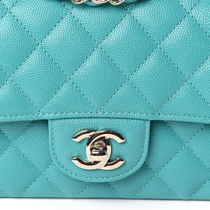 Chanel Caviar Quilted Mini Rectangular Flap Turquoise 10 of 10