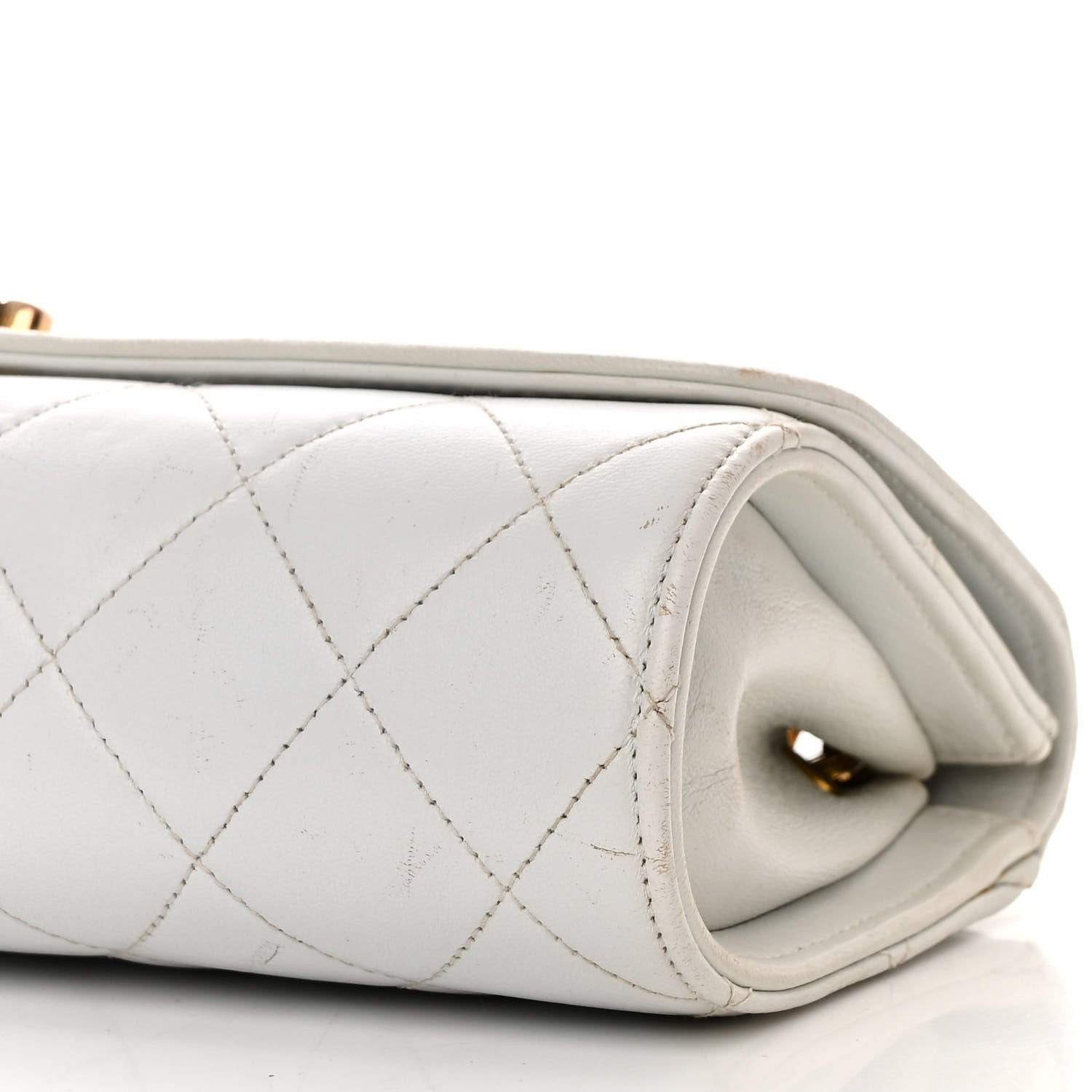 Chanel Lambskin Quilted Single Flap White 11 of 15