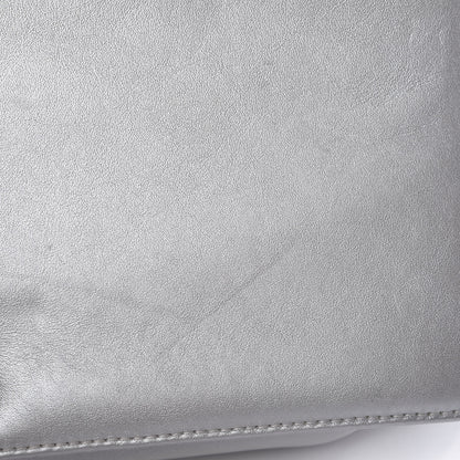 Chanel Metallic Calfskin Quilted New Medium Boy Flap Silver 13 of 14