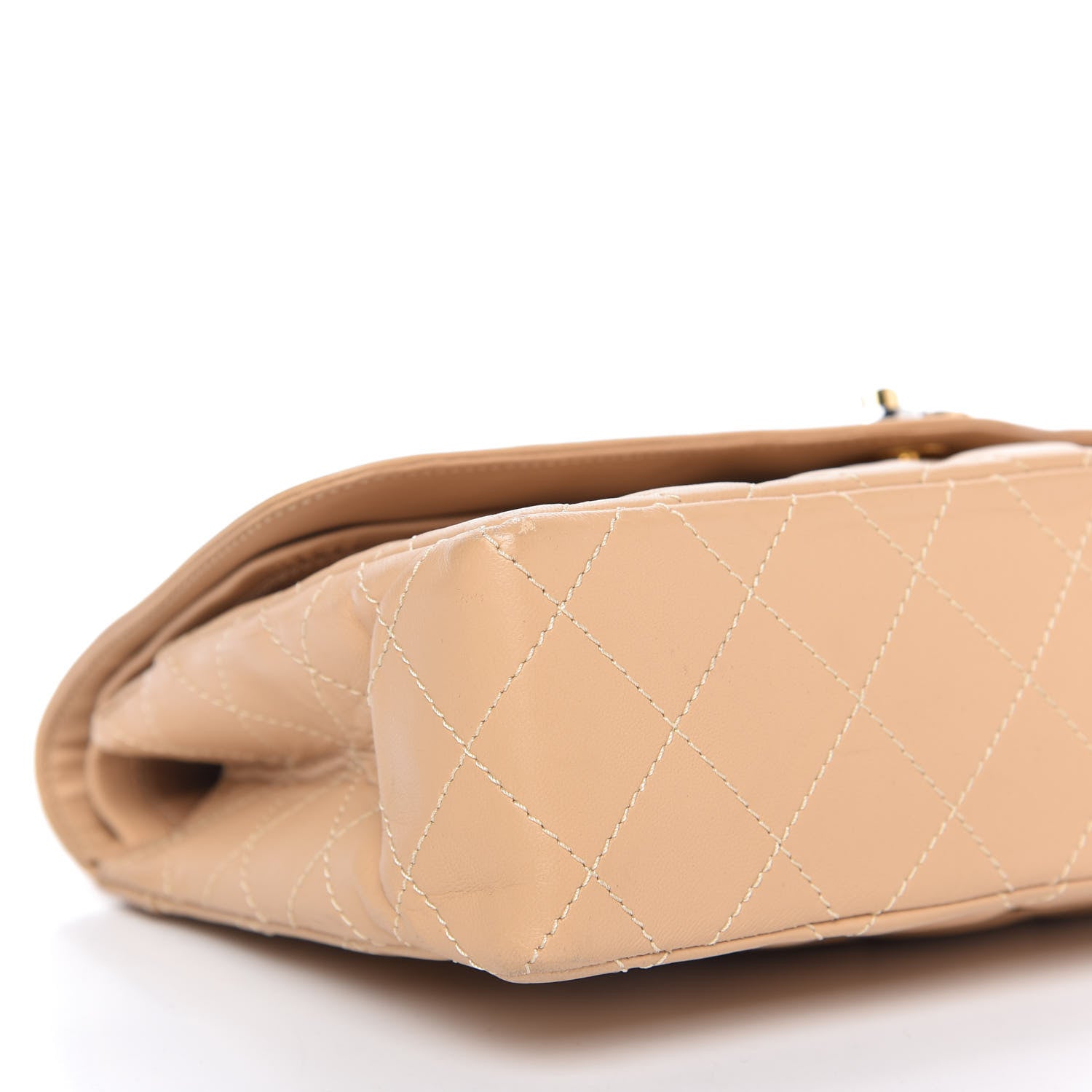 Chanel Lambskin Quilted Medium Double Flap Beige 7 of 12