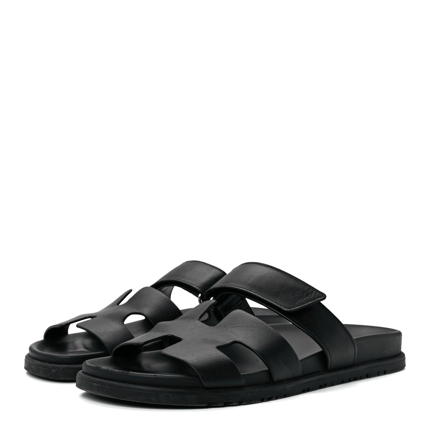 Calfskin Womens Chypre Sandals 40.5 Black