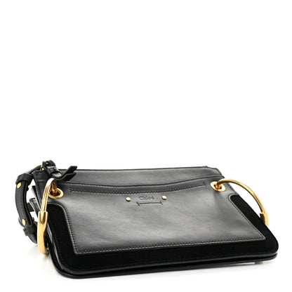 Chloe Calfskin Suede Mini Roy Bag Black 4 of 9