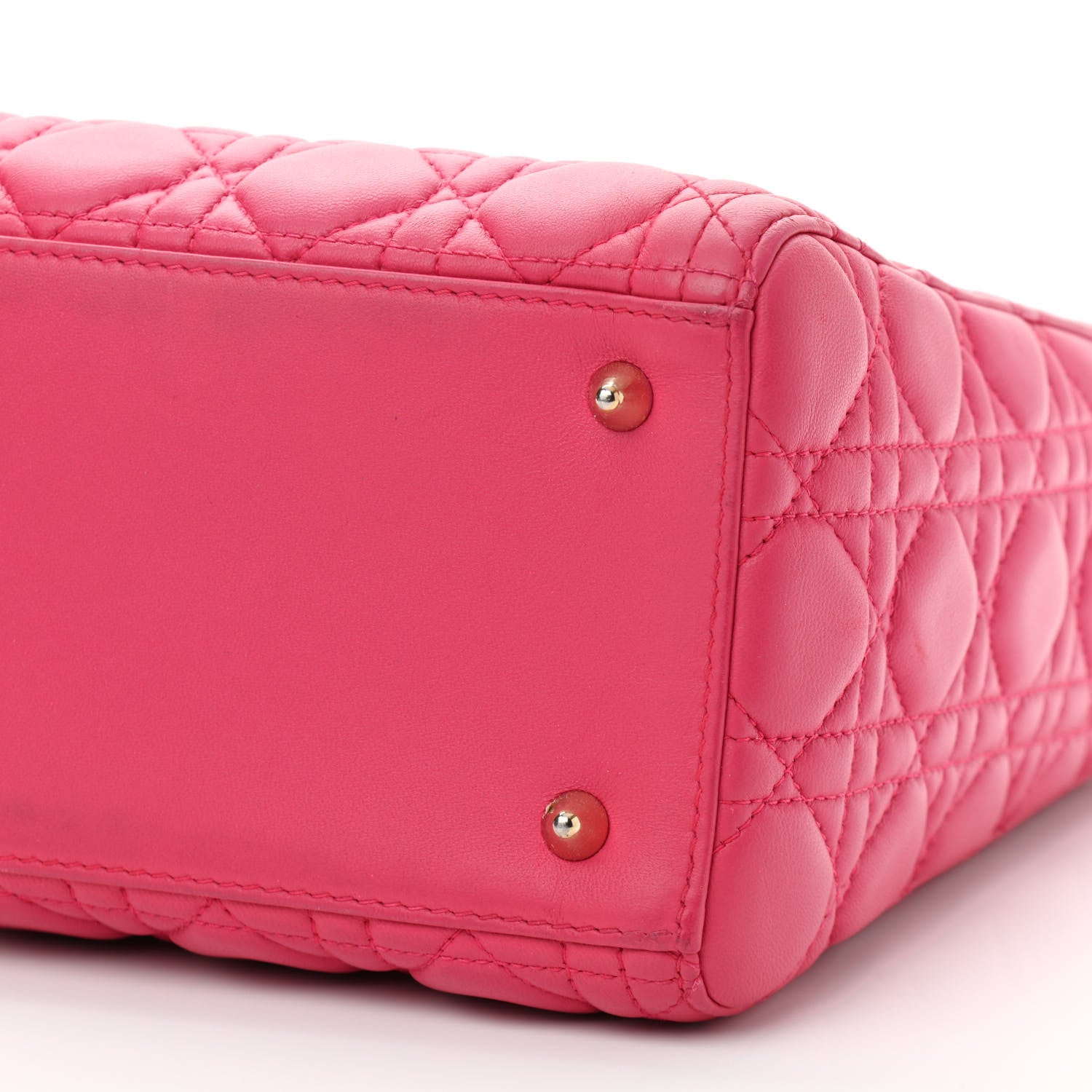 Christian Dior Lambskin Cannage Medium Lady Dior Pink 9 of 20