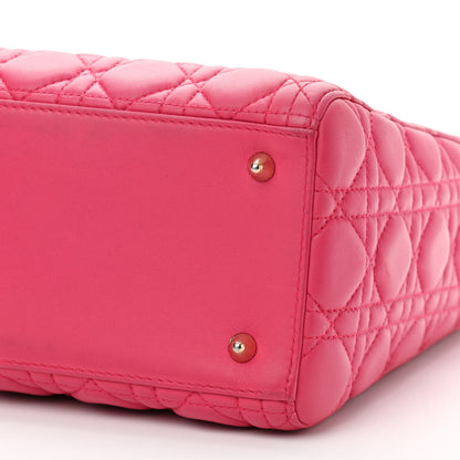 Christian Dior Lambskin Cannage Medium Lady Dior Pink 9 of 20