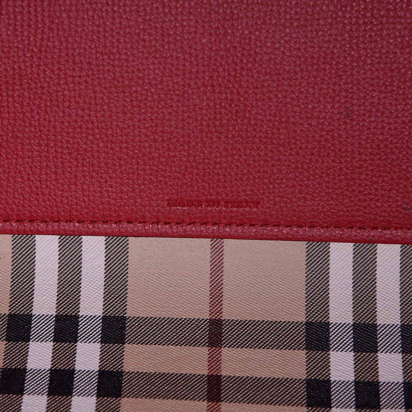 Haymarket Check Medium Reversible Tote Red