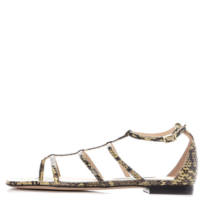 Jimmy Choo Elaphe Dory Gladiator Flat Sandals 38 1 of 9