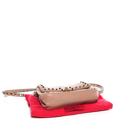Valentino Garavani Vitello Mini Rockstud Flap Saddle Crossbody Bag Cammeo 4 of 7