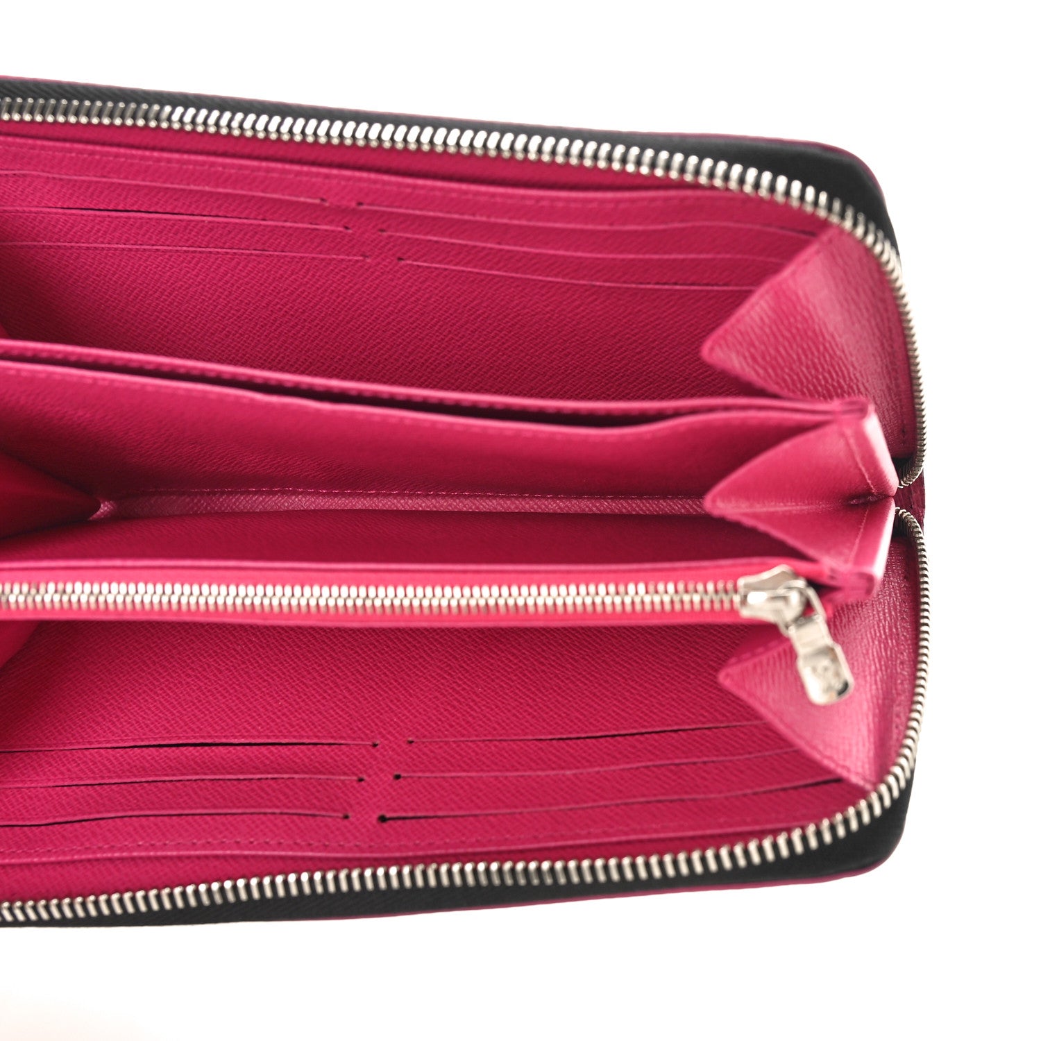 Louis Vuitton Epi Zippy Wallet Black Hot Pink 5 of 8