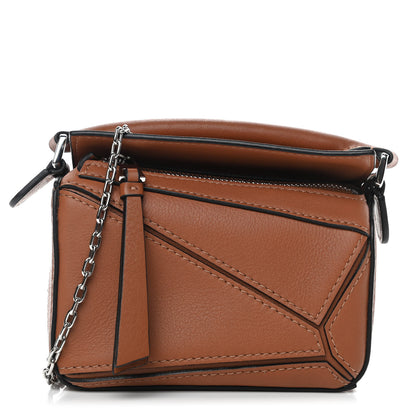 Loewe Calfskin Nano Puzzle Bag Tan 1 of 9