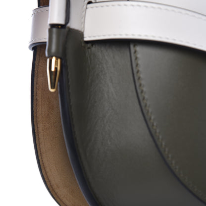 Loewe Calfskin Small Gate Crossbody Bag Khaki Green Soft White 11 of 12
