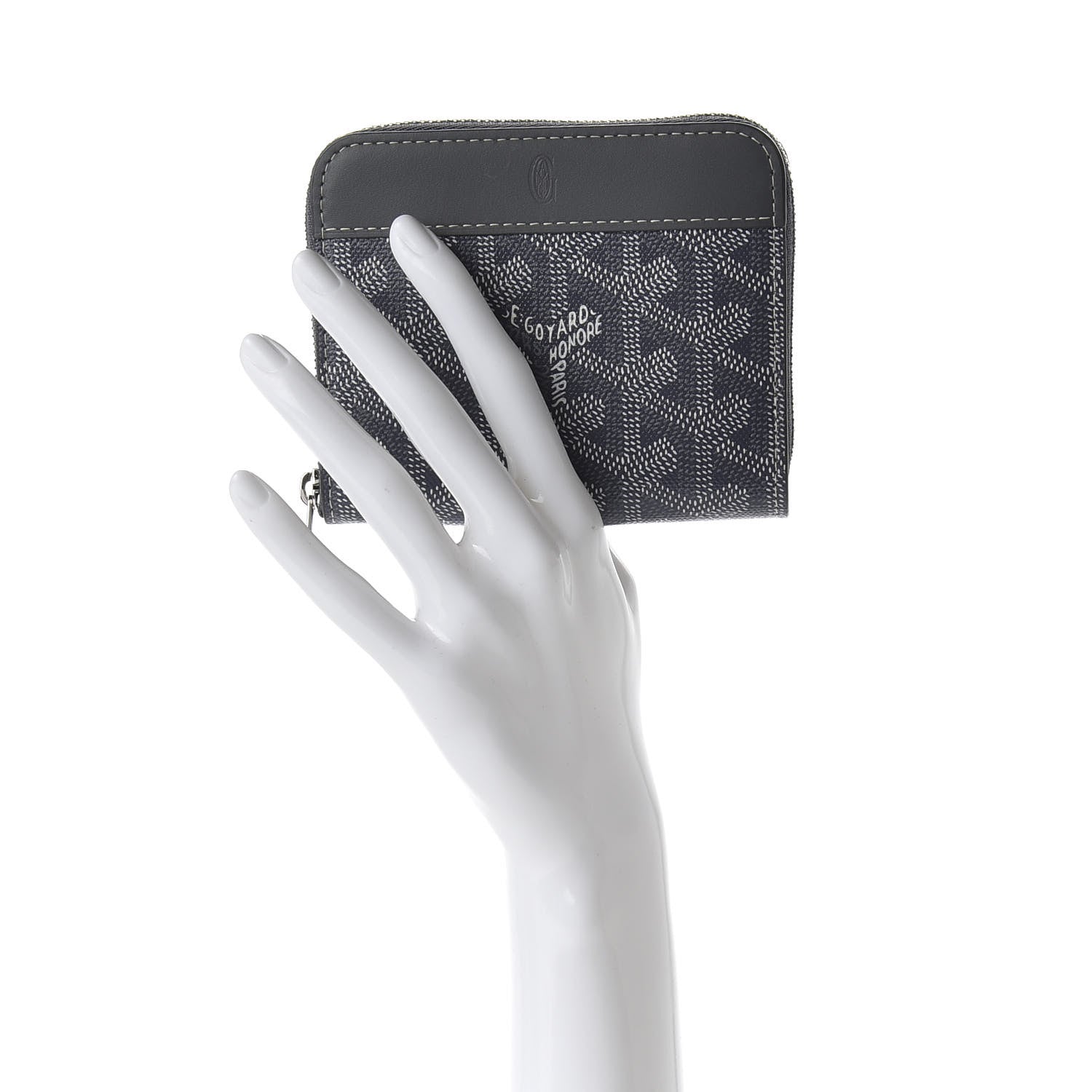Goyard Goyardine Matignon PM Wallet Grey 2 of 7