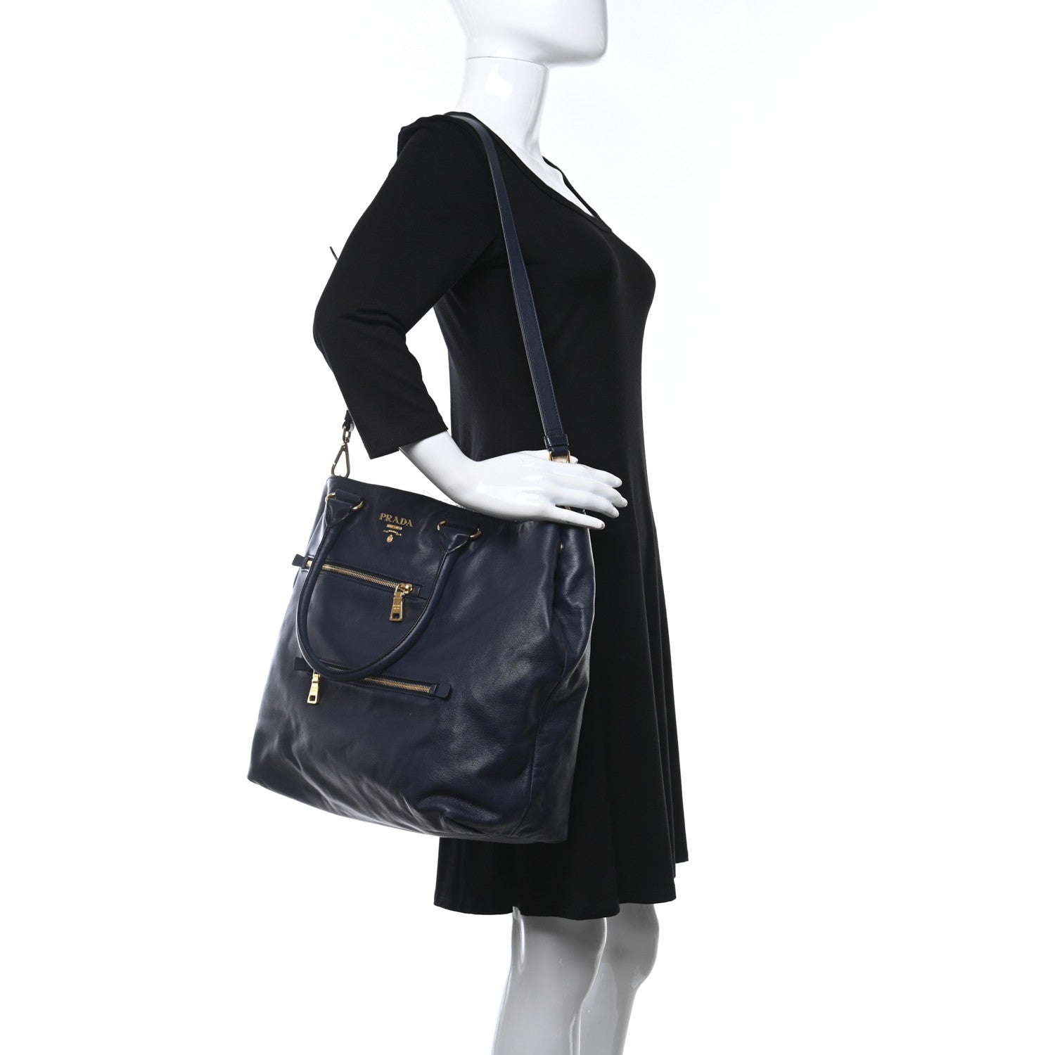 Prada Soft Calfskin Tote Baltico 3 of 12