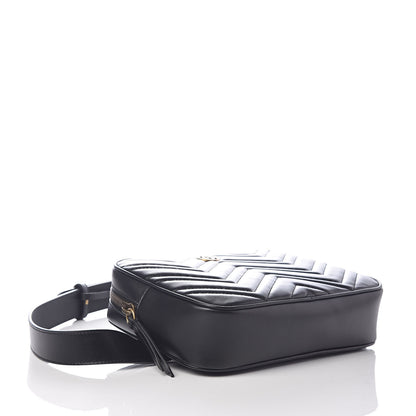 Gucci Calfskin Matelasse Mens GG Marmont Belt Bag 100 40 Black 4 of 9