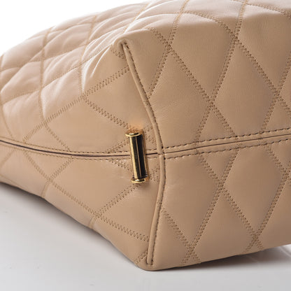 Givenchy Lambskin Quilted Mini GV Bucket Bag Beige Camel 5 of 11