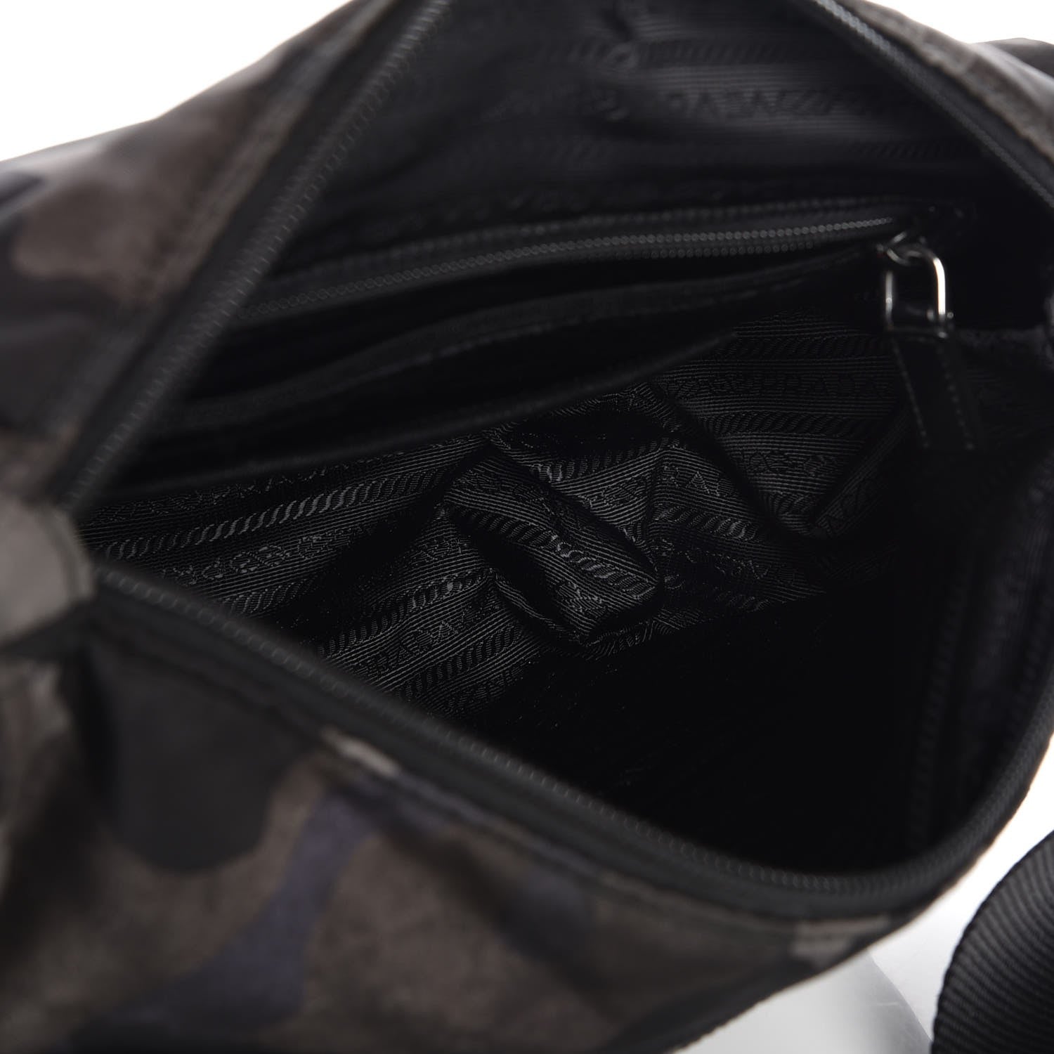 Prada Tessuto Nylon Camouflage Messenger Bag Fumo 5 of 9