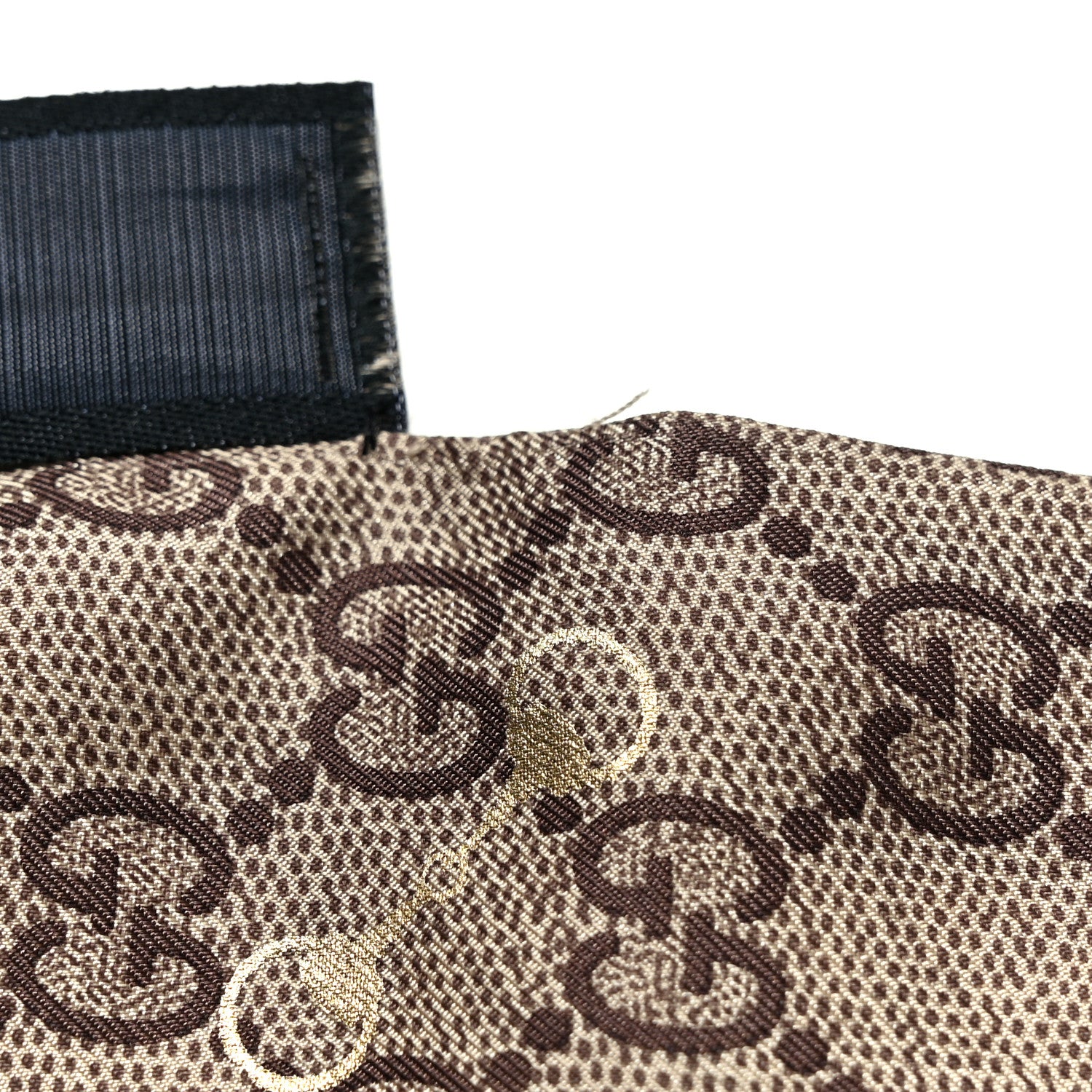 Gucci Silk Twill GG Monogram Gold Horsebity Neck Bow Scarf Flame 10 of 10