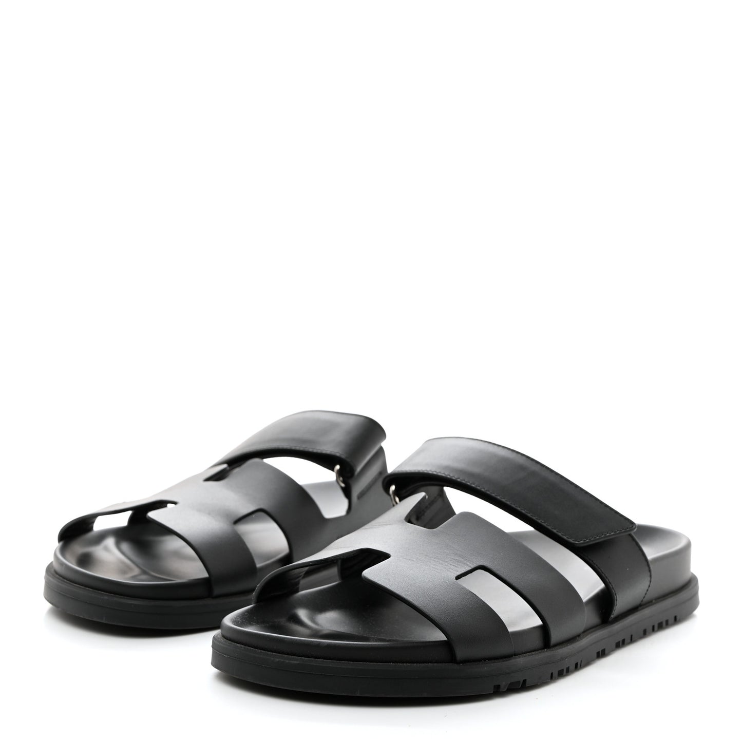Calfskin Womens Chypre Sandals 38.5 Black