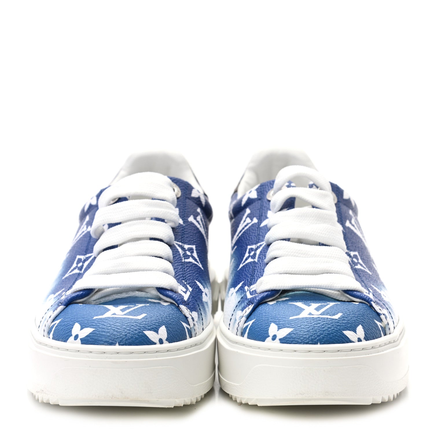 Louis Vuitton Monogram Escale Time Out Sneakers 37 Blue 2 of 9