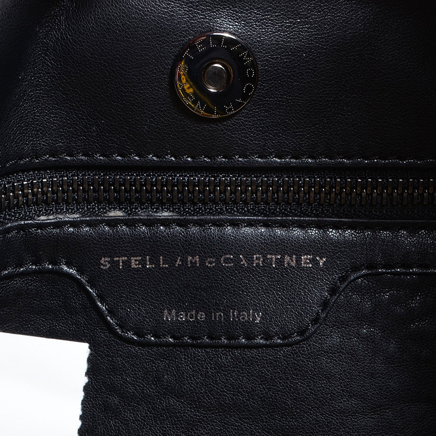 Stella McCartney Faux Leather Shearling Large Chain Link Falabella Black 6 of 9